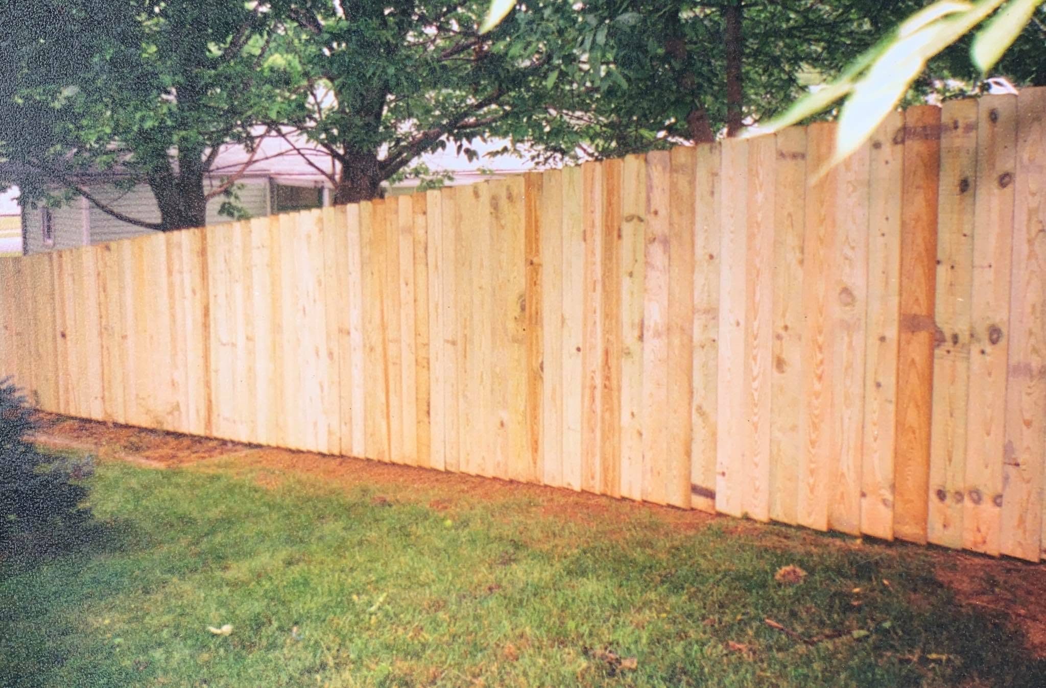 Wood privacy fence installed by Tennessee Fence in Rogersville, Tennessee